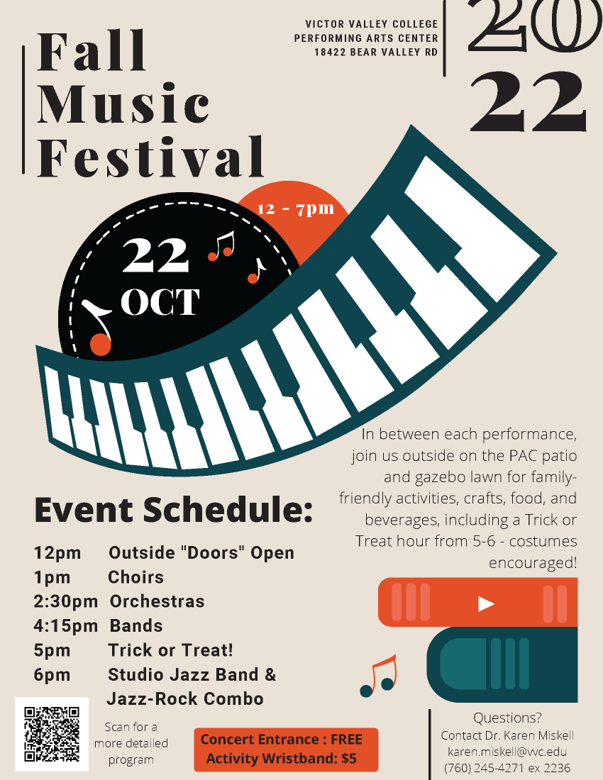 Fall Music Festival 2022 October 22nd 12pm - 7pm